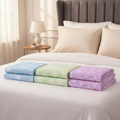 Pack X3 Juego de Sábanas Estampadas Surtidas 2½ Plazas