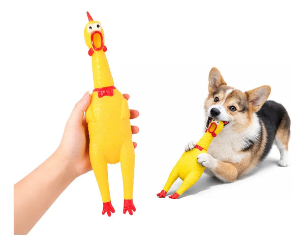 Juguete Gallina Chillona 30cm Chifle para Perros