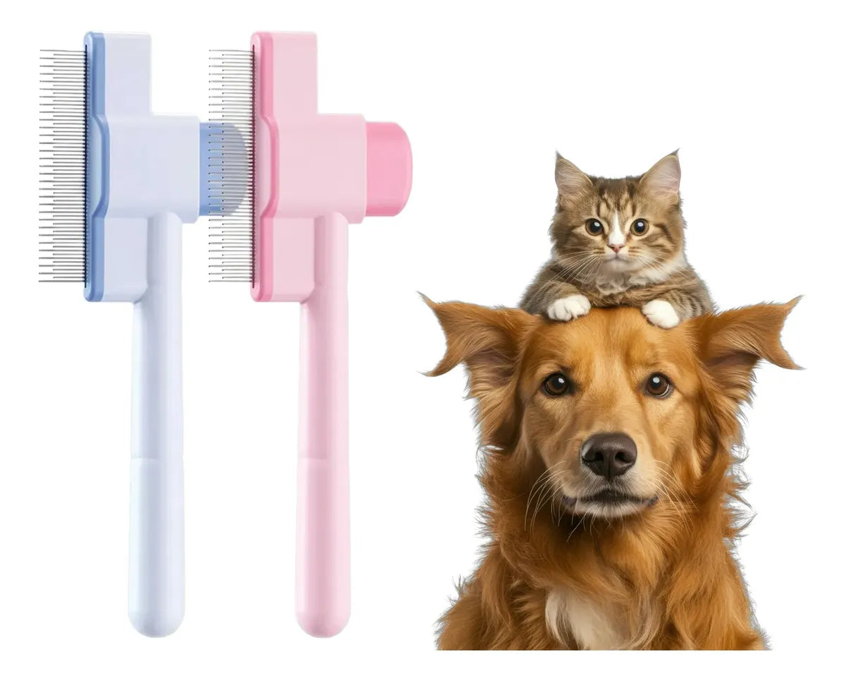 Peine Cepillo Quita Pulgas y Pelos Perros y Gatos