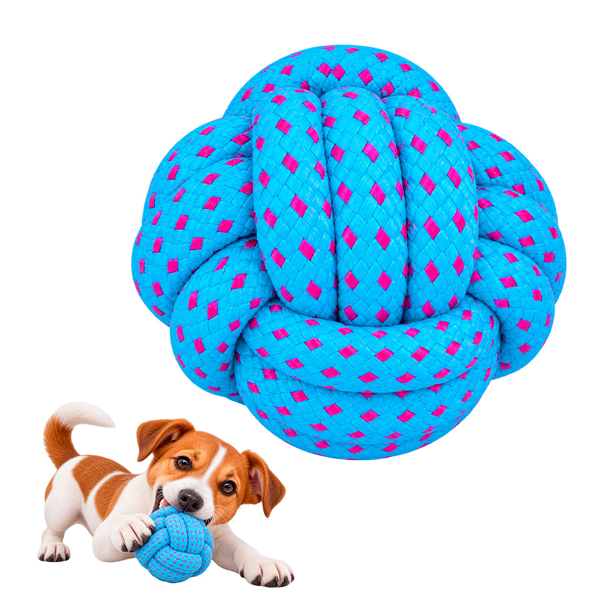 Juguete Para Perros Pelota De Soga Nudo Resistente Mordillo