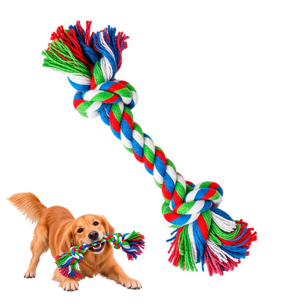 Juguete Para Perros Mordillo Soga 2 Nudos Antiestres 15 Cm